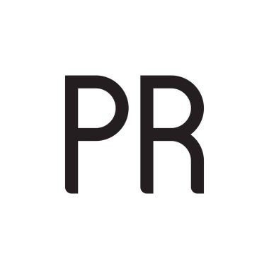 pr ilk harf vektör logo simgesi