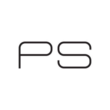 ps ilk harf vektör logo simgesi
