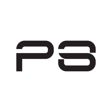 ps ilk harf vektör logo simgesi