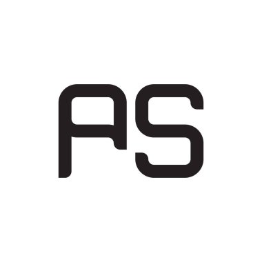 ps ilk harf vektör logo simgesi