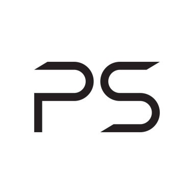 ps ilk harf vektör logo simgesi