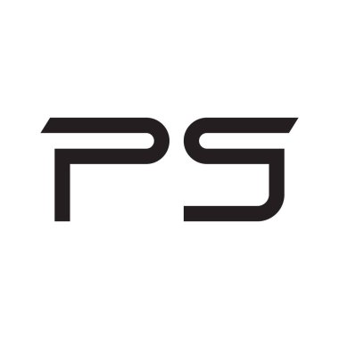 ps ilk harf vektör logo simgesi