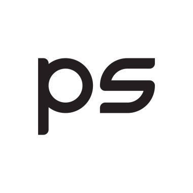 ps ilk harf vektör logo simgesi
