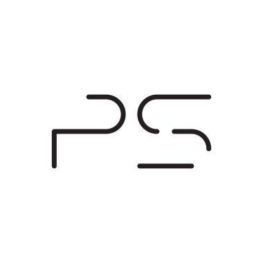 ps ilk harf vektör logo simgesi