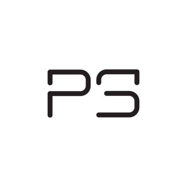 ps ilk harf vektör logo simgesi