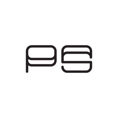 ps ilk harf vektör logo simgesi