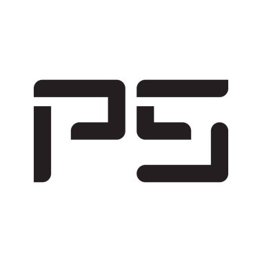 ps ilk harf vektör logo simgesi