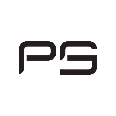 ps ilk harf vektör logo simgesi