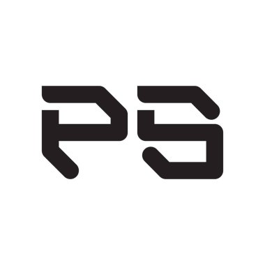 ps ilk harf vektör logo simgesi