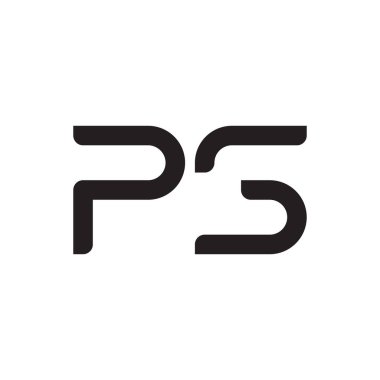 ps ilk harf vektör logo simgesi