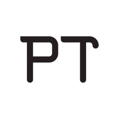 pt ilk harf vektör logo simgesi