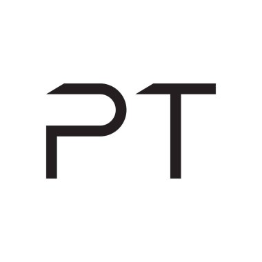 pt ilk harf vektör logo simgesi
