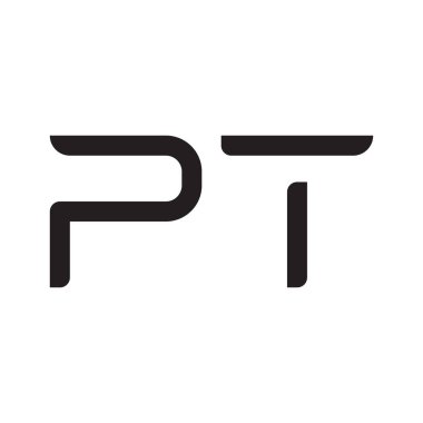 pt ilk harf vektör logo simgesi