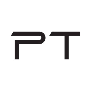 pt ilk harf vektör logo simgesi