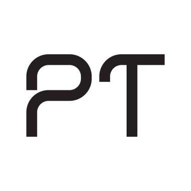 pt ilk harf vektör logo simgesi