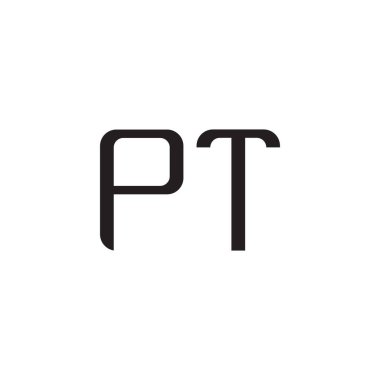 pt ilk harf vektör logo simgesi