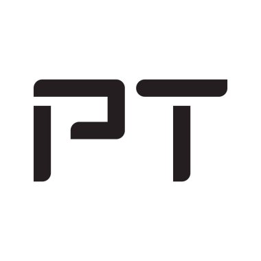 pt ilk harf vektör logo simgesi