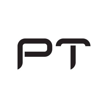 pt ilk harf vektör logo simgesi
