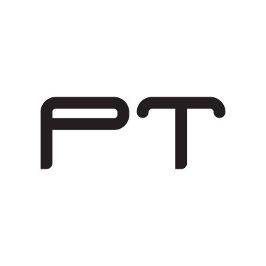 pt ilk harf vektör logo simgesi