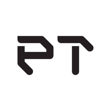 pt ilk harf vektör logo simgesi