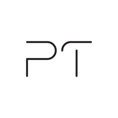 pt ilk harf vektör logo simgesi