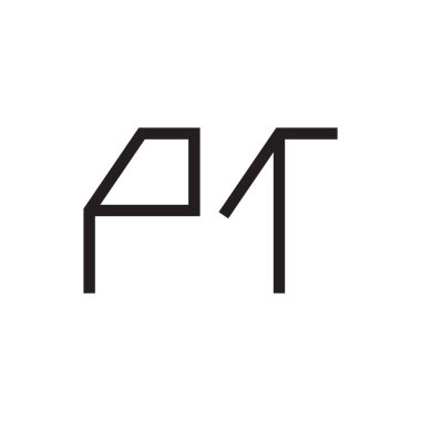 pt ilk harf vektör logo simgesi