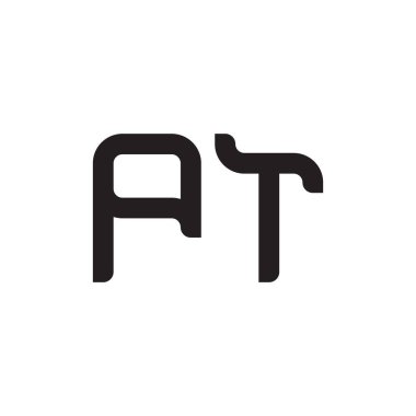 pt ilk harf vektör logo simgesi