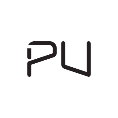 pu ilk harf vektör logo simgesi