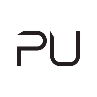 pu ilk harf vektör logo simgesi