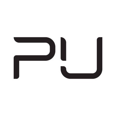 pu ilk harf vektör logo simgesi