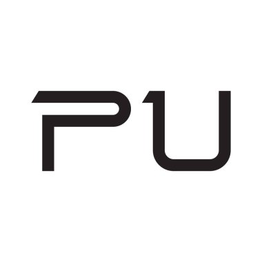 pu ilk harf vektör logo simgesi