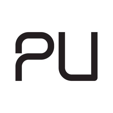 pu ilk harf vektör logo simgesi