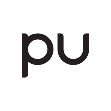 pu ilk harf vektör logo simgesi