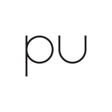 pu ilk harf vektör logo simgesi