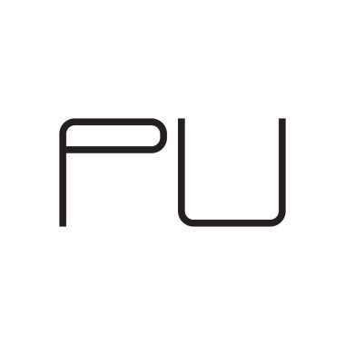 pu ilk harf vektör logo simgesi