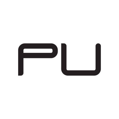 pu ilk harf vektör logo simgesi