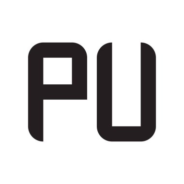 pu ilk harf vektör logo simgesi