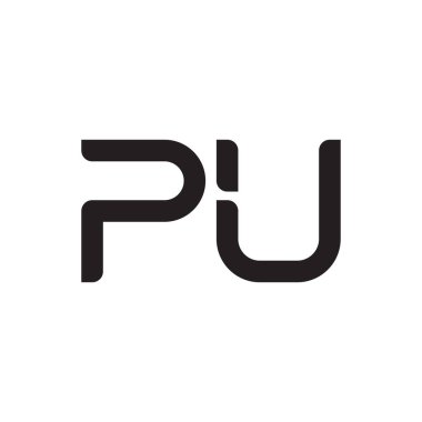 pu ilk harf vektör logo simgesi