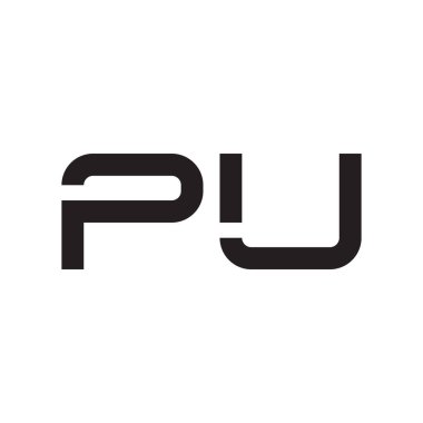 pu ilk harf vektör logo simgesi