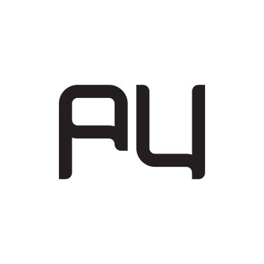 pu ilk harf vektör logo simgesi