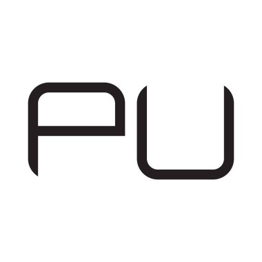 pu ilk harf vektör logo simgesi