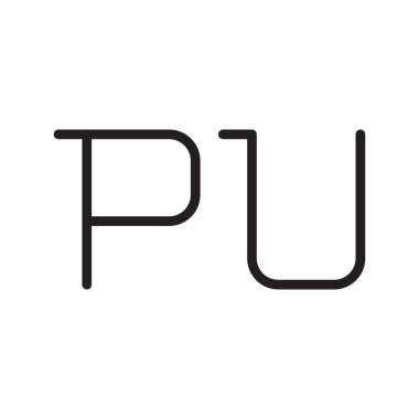 pu ilk harf vektör logo simgesi