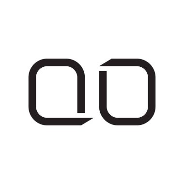 qo ilk harf vektör logo simgesi