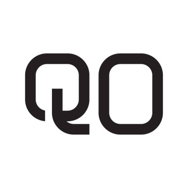qo ilk harf vektör logo simgesi