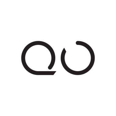 qo ilk harf vektör logo simgesi