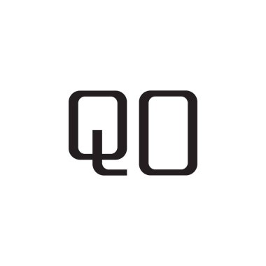 qo ilk harf vektör logo simgesi
