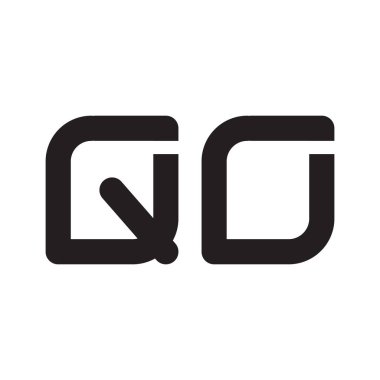 qo ilk harf vektör logo simgesi