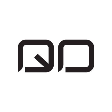 qo ilk harf vektör logo simgesi