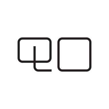 qo ilk harf vektör logo simgesi