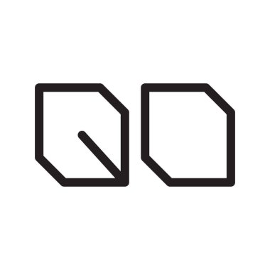 qo ilk harf vektör logo simgesi